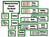 Money / Currency Around The World | Money activities, Money math ...