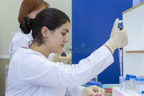 Young Scientist Works In Modern Biological Lab Stock Image Image Of