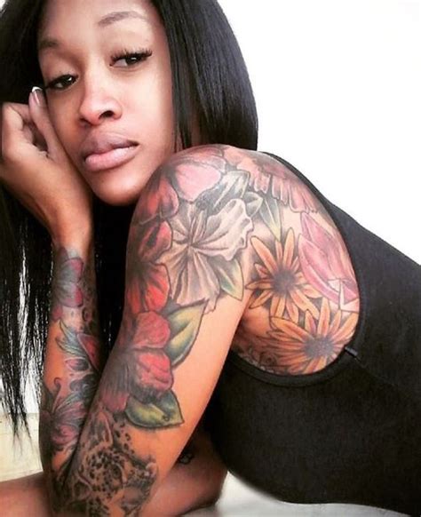 Black Girls Inked Girl Tattoos Tattoos For Women Blonde Tattoo