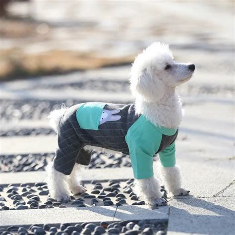 Pet Dogs Clothes Leisure Soft Warm Jumpsuit Autumnwinter Newest Four