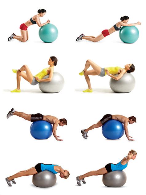 Swiss Ball Exercises Fitness Workouts Gym Workout Tips Toning