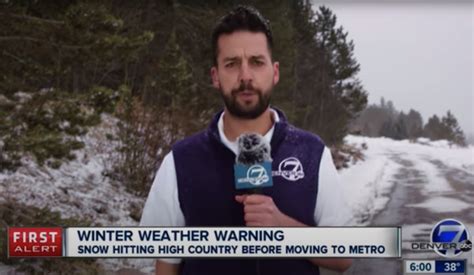 funny weatherman not happy about roadside snow reporting