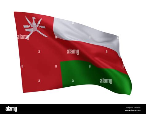 3d Illustration Flag Of Oman Oman High Resolution Flag Isolated