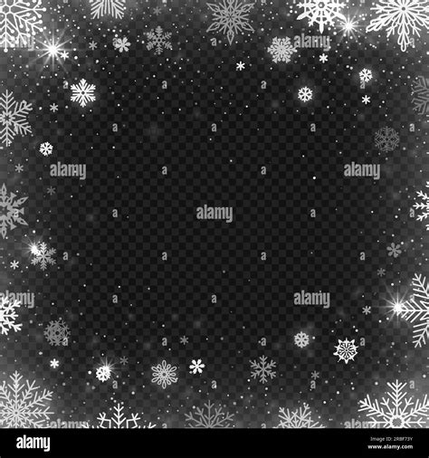 Snowflakes Frame Winter Snowed Border Frost Snowflake And Christmas