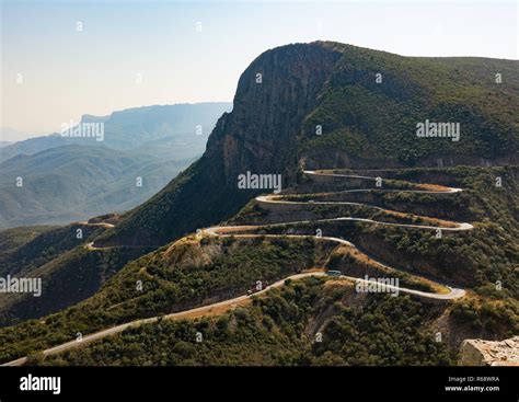 The Winding Road At Serra Da Leba Overlooking The Cliffs Huila