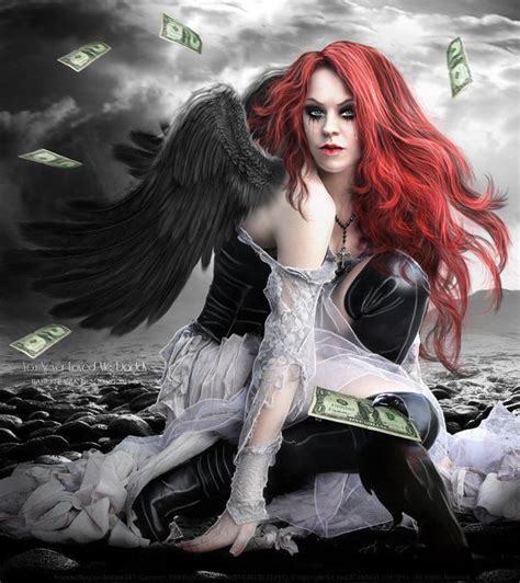 Love Goth Art Beautiful Red Hair Woman You Never Loved Me