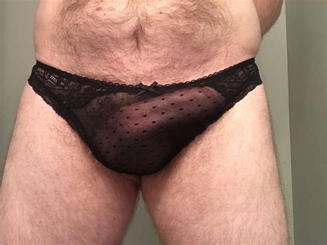 Cock In Black Soft Lace Thong See Through Panties 10 Pics Xhamster