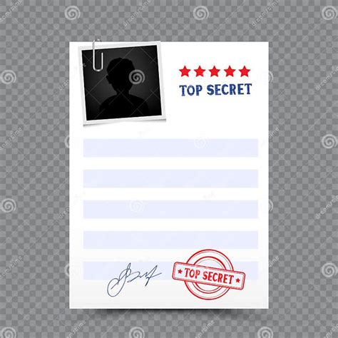 Top Secret Paper Document Stock Vector Illustration Of Privacy 108743596