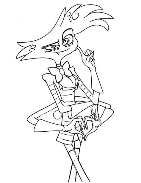 Angel Dust Hazbin Hotel Coloring Page Download Print Or Color Online For Free