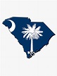 "South Carolina State Flag & Outline" Sticker by Davedinho | Redbubble