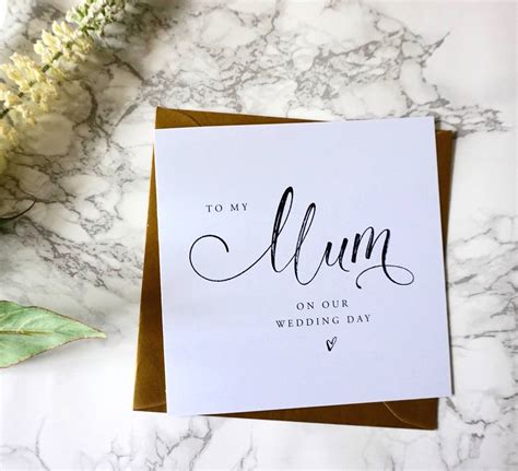 To My Mum On My Wedding Day By Sweet Pea Sunday