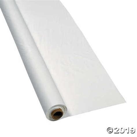 White Plastic Tablecloth Roll