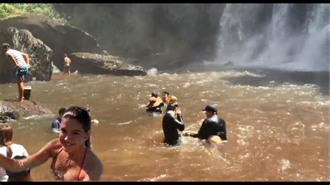 Hot Girl Swimming In The Waterfall On Kulen Mountain Of Cambodia Youtube