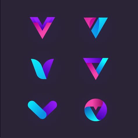 V Logo Collectie Premium Vector