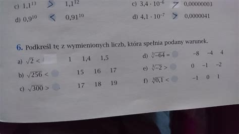 Podaj Przykład Liczby A Która Spełnia Warunek - Podkreśl z wymienionych liczb, która spełnia podany warunek - Brainly.pl
