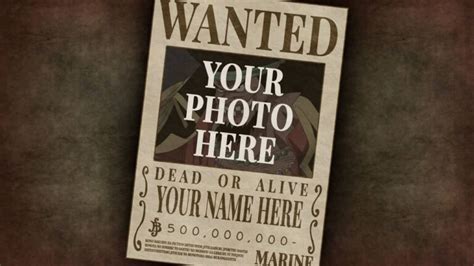 One Piece Wanted Poster Template