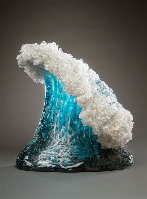 Simply Creative Crashing Glass Waves Sculptures By Paul Desomma And