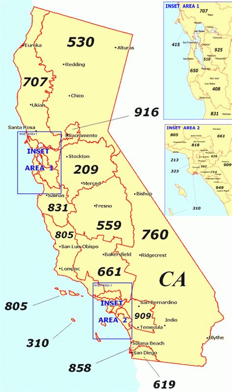 240 Area Code Map