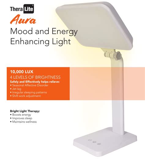 Bright Light Therapy Lamp Thera Lite Aura Paramedic