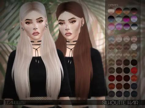 The Sims Resource Silhouette Hair By Leahlillith Sims 4 Hairs