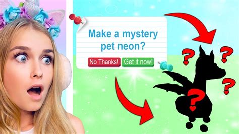 Making A Mystery Pet Neon In Adopt Me Roblox Youtube