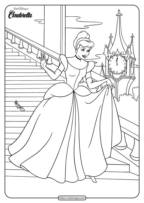 Printable Cinderella Coloring Book And Pages 01 In 2023 Cinderella