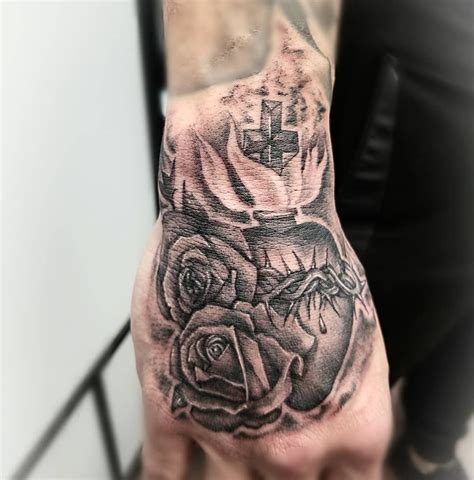 Sacred Heart Hand Tat Tattoos Tattooer Tattooist Tattooed Toronto