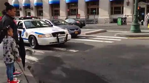 Rare Nypd Auxiliary Police Highway Unit And 3 Other Units Patrolling By