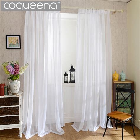 Choose from a selection of patterns and textures, including scandinavian prints, vintage designs, and soft cottons. Cheap Plain White Sheer Curtains for Kitchen Living Room ...