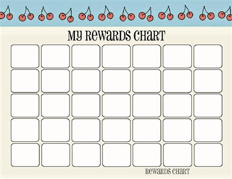 Printable Reward Chart Template Reward Chart Template Reward Chart