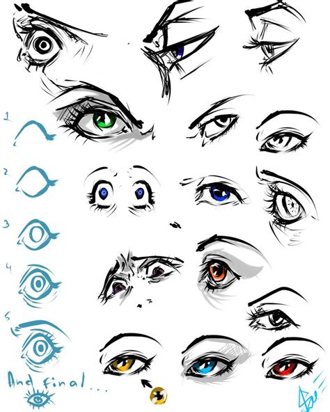 Eyes Practice By Slavik Lee On Deviantart Anime Eye Drawing Eye