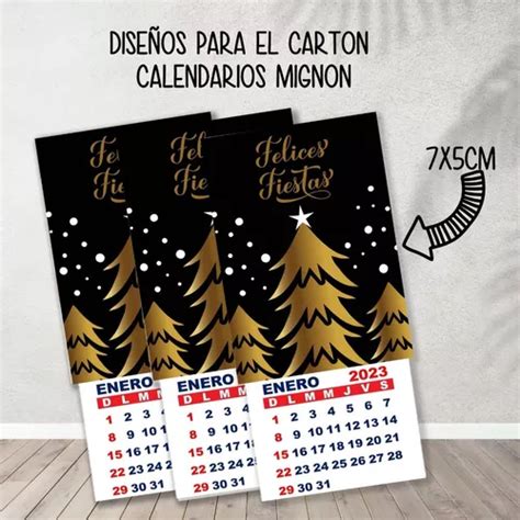 Kit Imprimible Cartones Calendarios Mignon Navidad en venta en San Cristóbal Santa Fe por