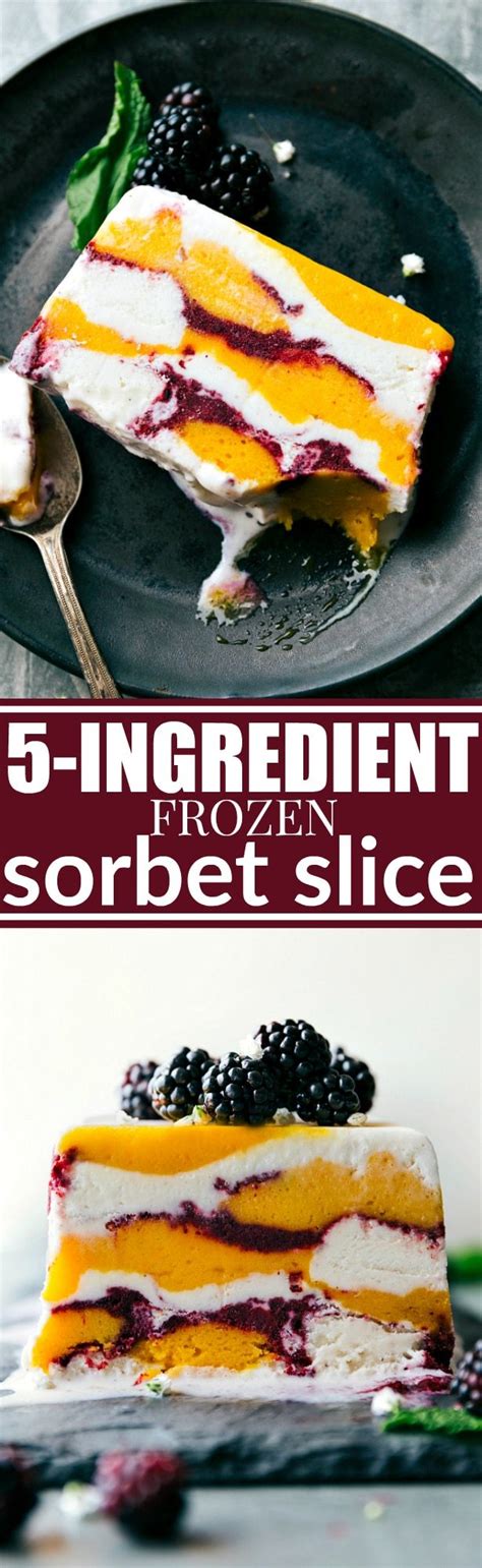 5 Ingredient Frozen Sorbet Terrine Chelseas Messy Apron