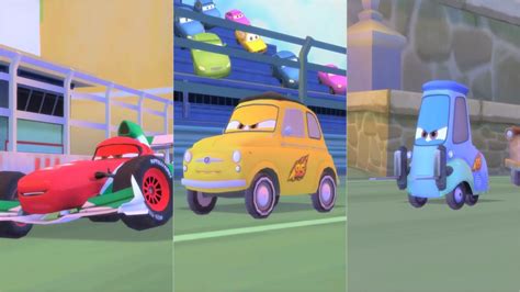 Disney Pixar Cars 2 Italian Cars Francesco Bernoulli Luigi And Guido