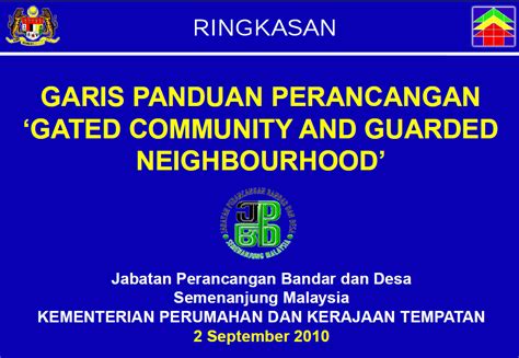 Guidelines For Gated Community And Guarded Neighbourhood By Jpbd The