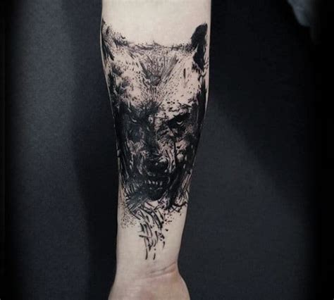 40 Wolf Forearm Tattoo Designs For Men Masculine Ink Ideas