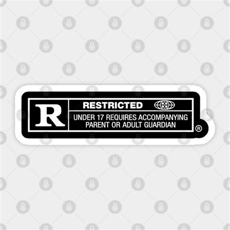 Rated R Warning Rated R Sticker Teepublic