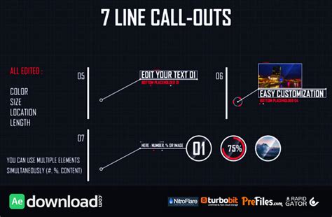 7 Line Call Outs Videohive Template Free Download Free After