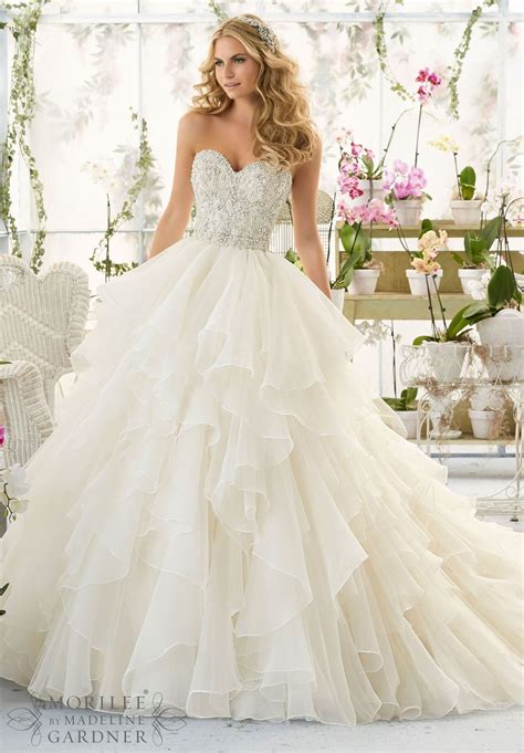 Mori Lee Intricate Crystal Beaded And Embroidered Bodice Onto The