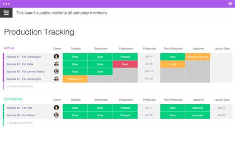 Its grid structure and easy interface makes it totally easy to create and maintain an issue log. Production Tracking Template | monday.com