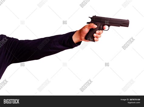 Man Holding Gun His Image And Photo Free Trial Bigstock