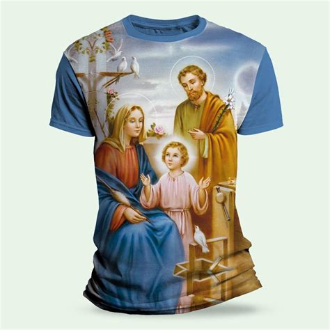 Camiseta Religiosa Católica Sagrada Família Atacado E Revenda