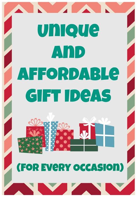 Discover unique gift ideas for all occasions and relationships. Unique and Affordable Gift Ideas for Every Occasion ...