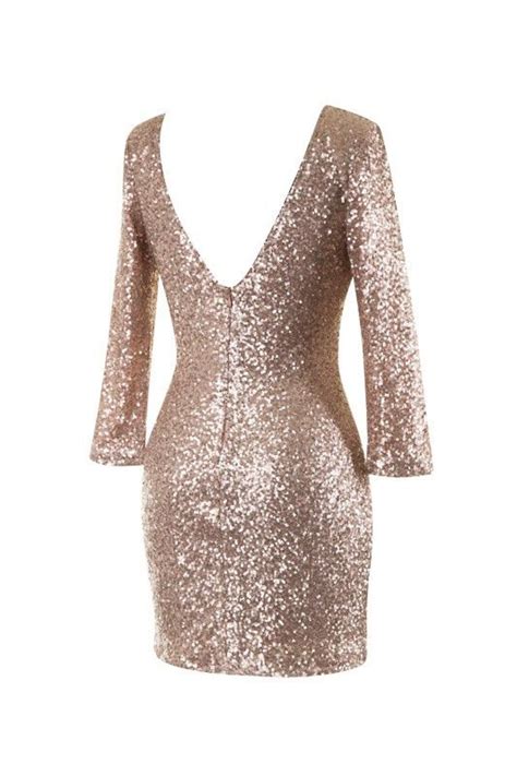 Glitz And Glamour Sequined Dress Gold Homecoming Dressshort Half