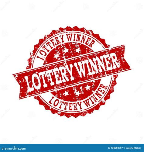 Red Grunge Lottery Winner Stamp Seal Watermark Stock Vector