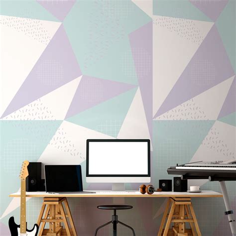 Nordic Style Abstract Geometric Mural For Wall Decorating