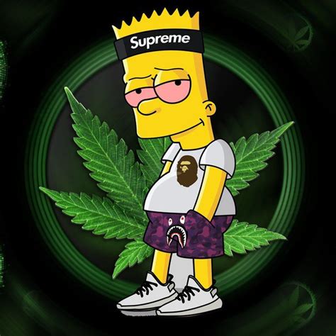 486c0300 Weed Simpson Supreme Data Src Large8369 Bart Simpson High On Weed 2560x2560