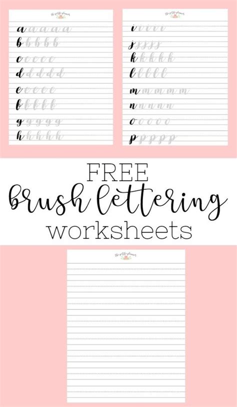 brush lettering   lettering worksheets  practice routine
