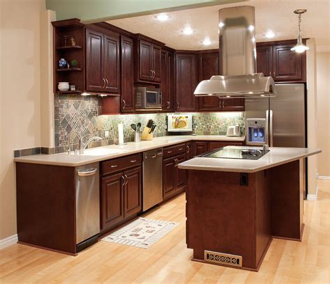 The rich, warm look of mahogany kitchen cabinets cries out for surrounding upgrades that speak of quality and craftsmanship. Tag For Cabinets pictures : Cabinet Kitchen Cabinets ...