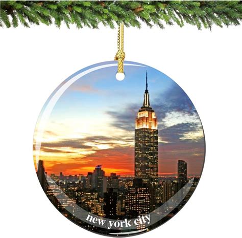 Empire State Building Christmas Ornament Nyc Skyline Porcelain 275